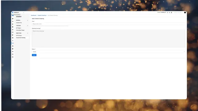 XONChat chatbot greeting builder