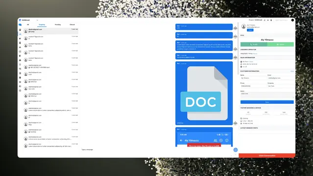 XONChat live chat workspace